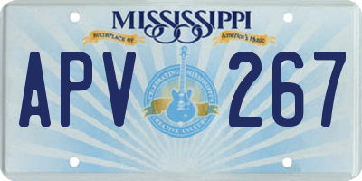 MS license plate APV267