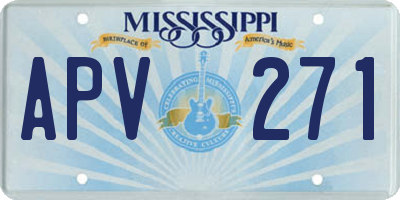 MS license plate APV271