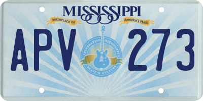 MS license plate APV273