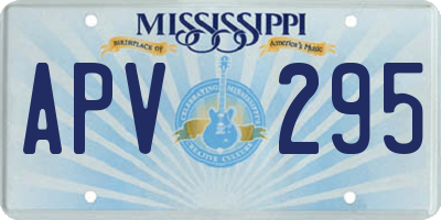 MS license plate APV295