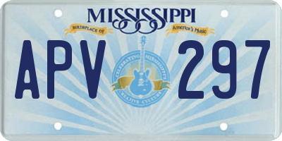 MS license plate APV297