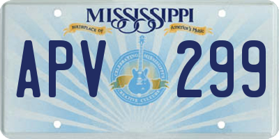 MS license plate APV299