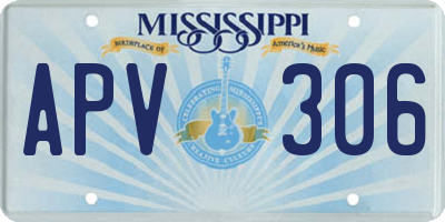 MS license plate APV306
