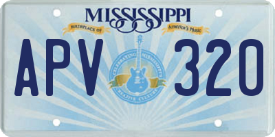 MS license plate APV320