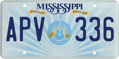 MS license plate APV336