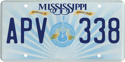 MS license plate APV338