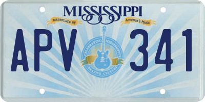 MS license plate APV341