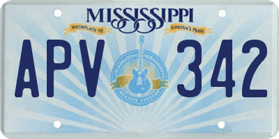 MS license plate APV342