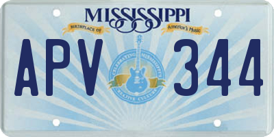 MS license plate APV344