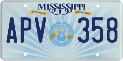 MS license plate APV358