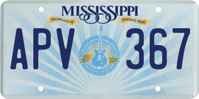 MS license plate APV367