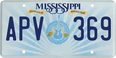 MS license plate APV369