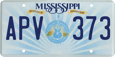 MS license plate APV373