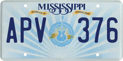 MS license plate APV376
