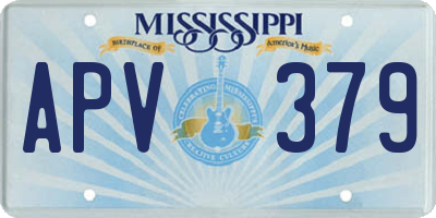 MS license plate APV379