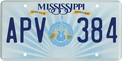 MS license plate APV384