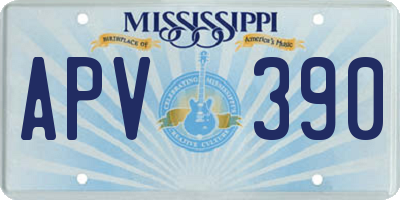 MS license plate APV390