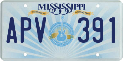 MS license plate APV391
