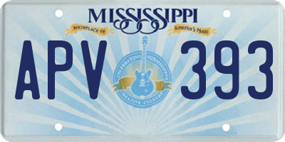 MS license plate APV393