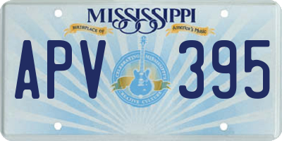 MS license plate APV395