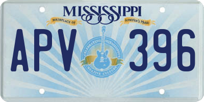 MS license plate APV396