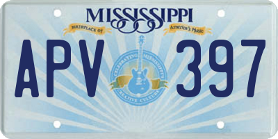 MS license plate APV397