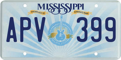 MS license plate APV399