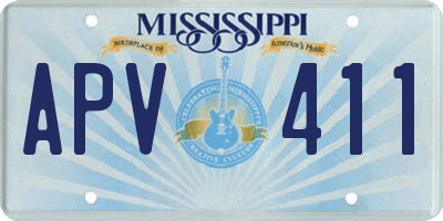 MS license plate APV411