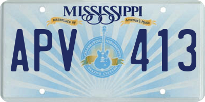 MS license plate APV413