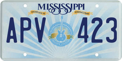 MS license plate APV423