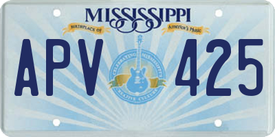 MS license plate APV425