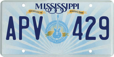 MS license plate APV429