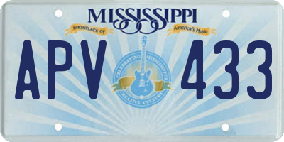 MS license plate APV433