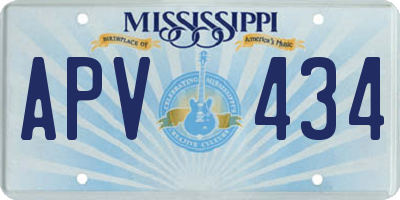 MS license plate APV434