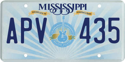MS license plate APV435