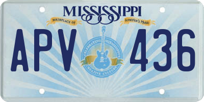 MS license plate APV436