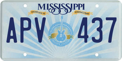 MS license plate APV437