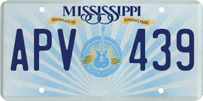 MS license plate APV439