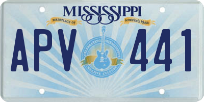 MS license plate APV441