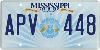 MS license plate APV448