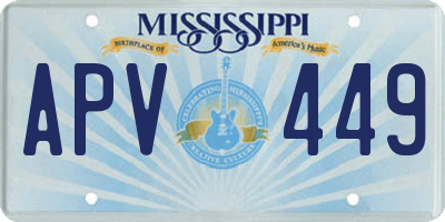 MS license plate APV449