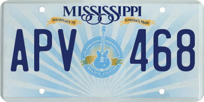 MS license plate APV468