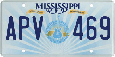 MS license plate APV469