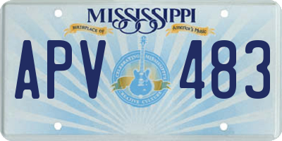 MS license plate APV483