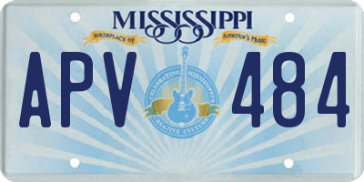MS license plate APV484