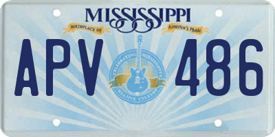 MS license plate APV486