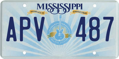 MS license plate APV487