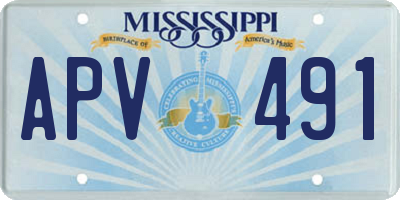 MS license plate APV491