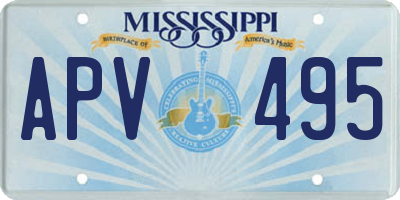 MS license plate APV495