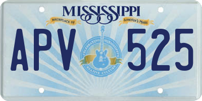 MS license plate APV525
